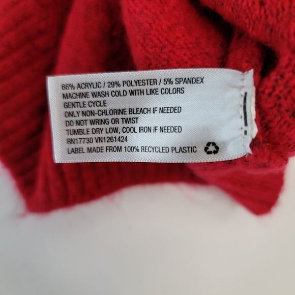 Wild fable cropped puff sleeve sweater red - Picture 8 of 11
